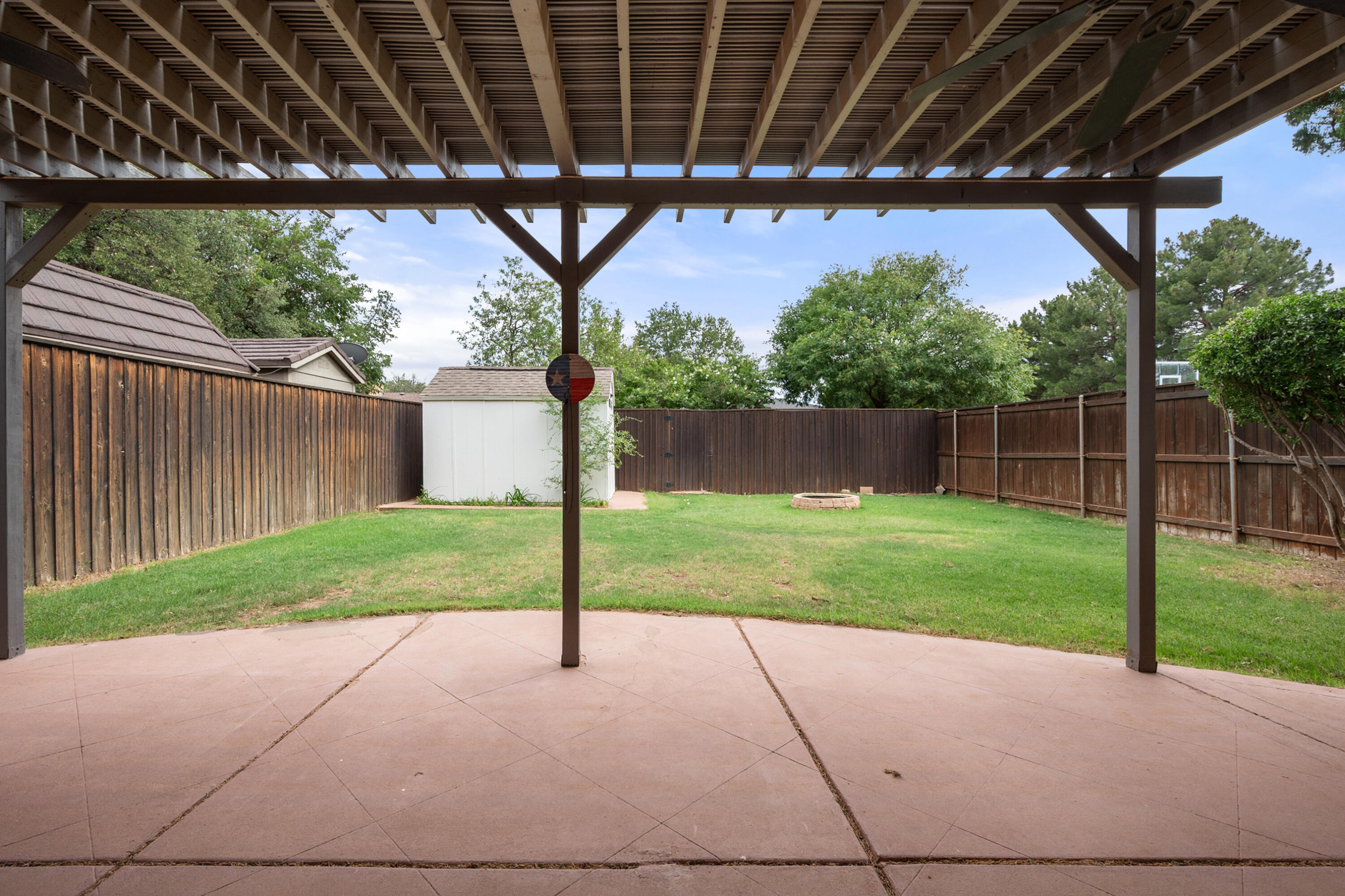 4523 79th Street Lubbock, TX 79424 - Photo 29 of 33 a view of a backyard with plants and a backyard