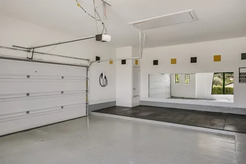 a view of a large window in a room