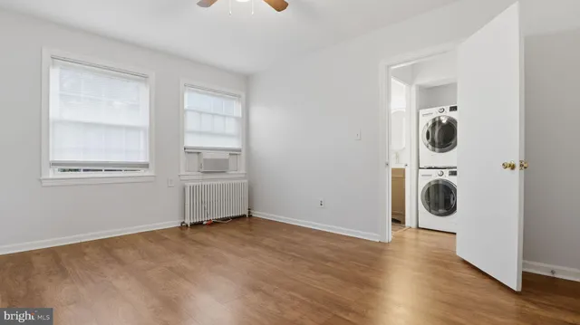 an empty room and windows