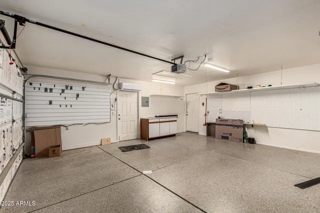 a view of a backyard with garden