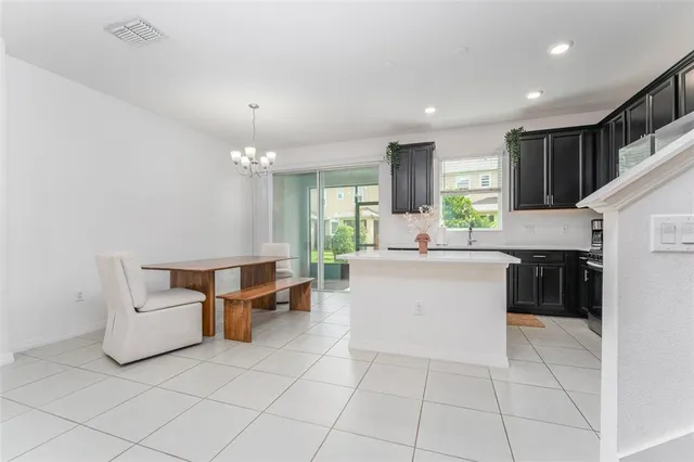 a kitchen with a cabinets and counter space