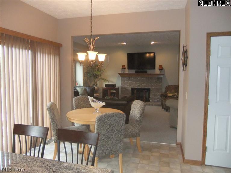 3795 Stonebridge Boulevard Akron, OH 44321 - Photo 8 of 24 The kitchen then flows into the adjacent family room. Sliding doors lead from the eating area to the deck and backyard.
