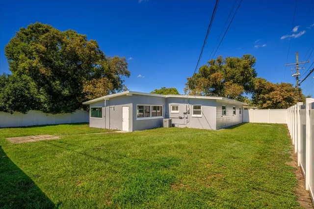 a house view with a garden space