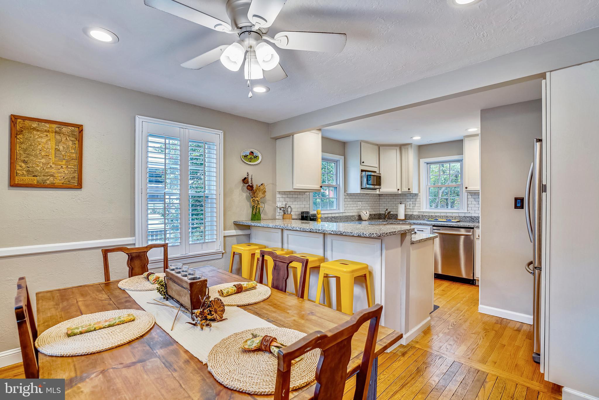 1334 Brook Road Catonsville, MD 21228 - Photo 8 of 39 Gorgeous Kitchen open to Dining Room