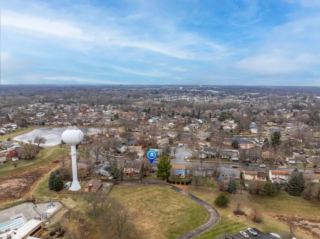 an aerial view of a city