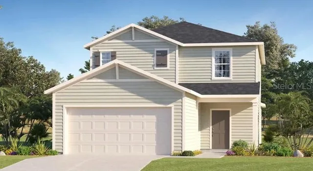 a view of backyard of house