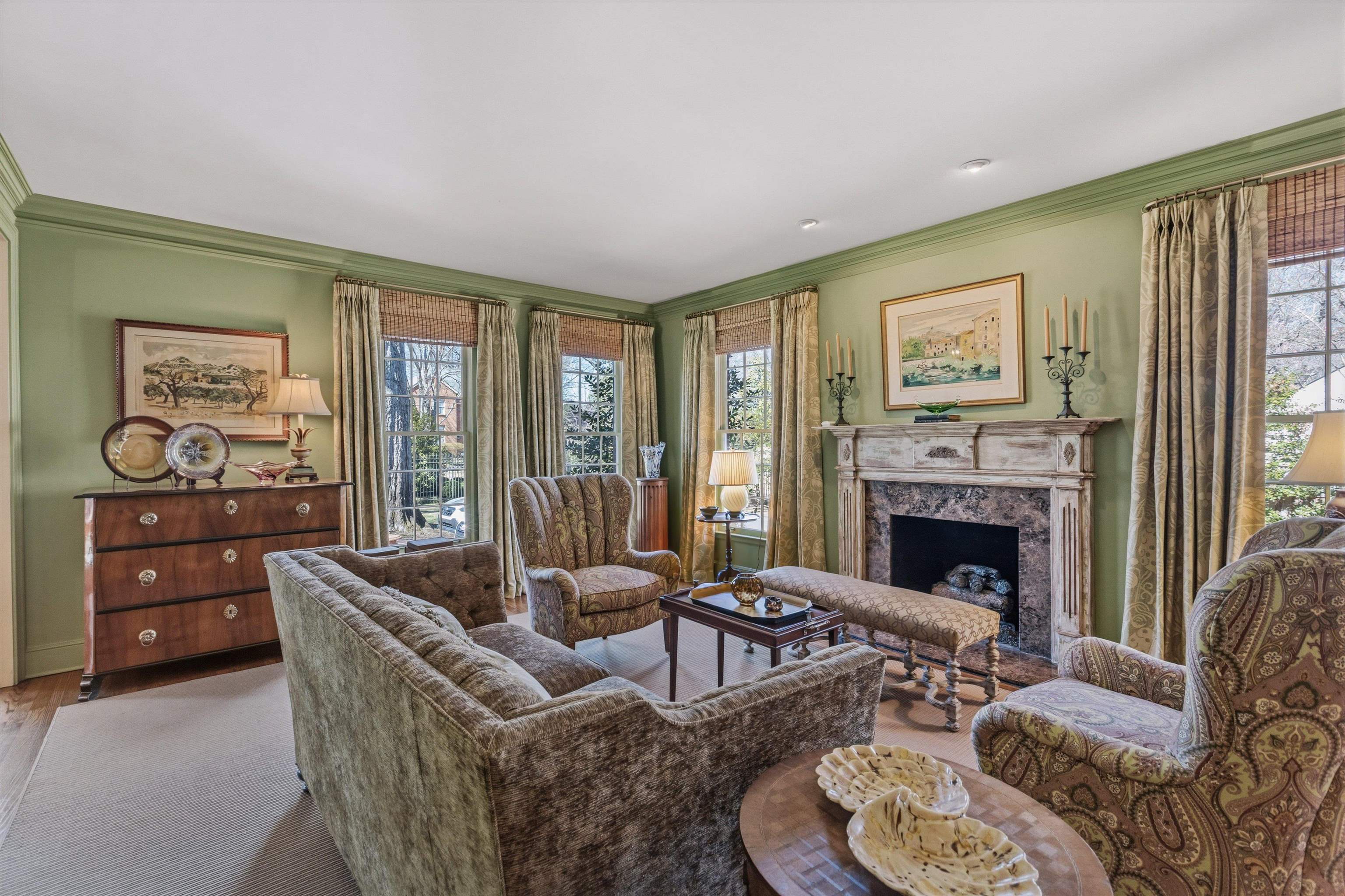 400 Colonial Road Memphis, TN 38117 - Photo 12 of 40 a living room with furniture and a fireplace