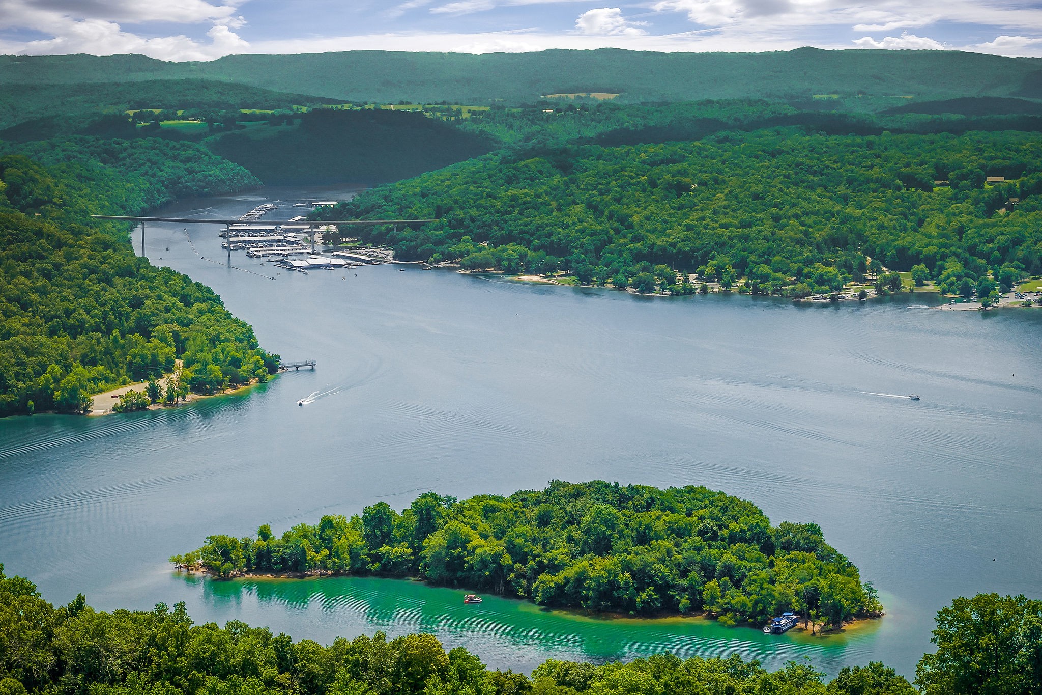 572 Lakeside Road Byrdstown, TN 38549 - Photo 13 of 44 an aerial view of a house with a yard and lake view