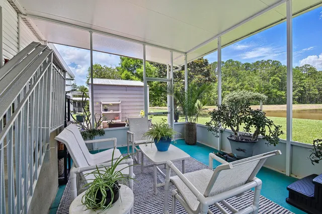 a view of balcony and patio