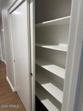 a close view of closet