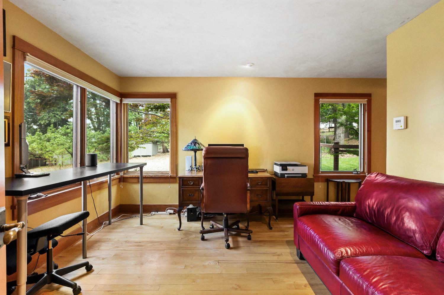 12278 Cement Hill Road Nevada City, CA 95959 - Photo 21 of 61 a view of workspace with furniture and windows