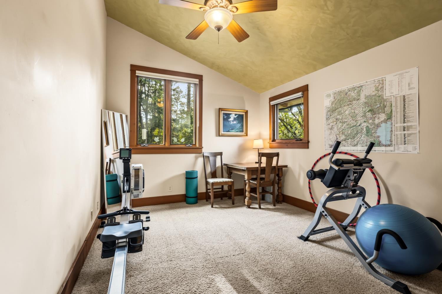 12278 Cement Hill Road Nevada City, CA 95959 - Photo 36 of 61 a view of a workspace with furniture and a window