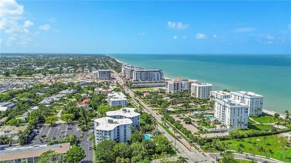 a view of a city with tall buildings
