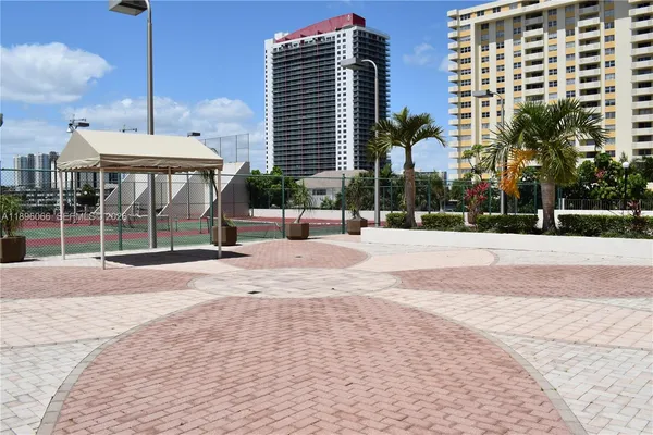 a view of a building and a street view