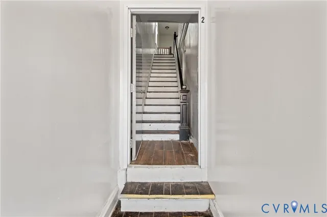 a view of a staircase