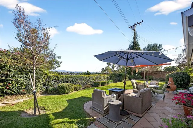 an aerial view of a residential houses with outdoor space