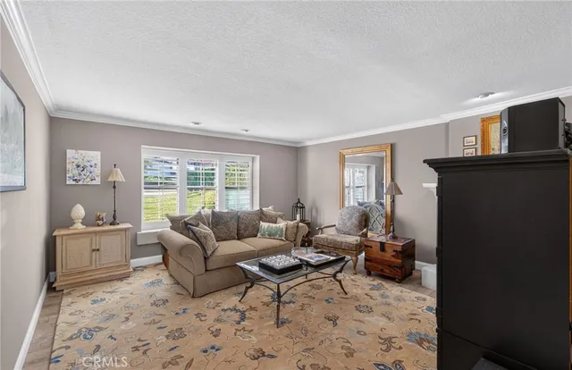a living room with furniture a window and gym equipment