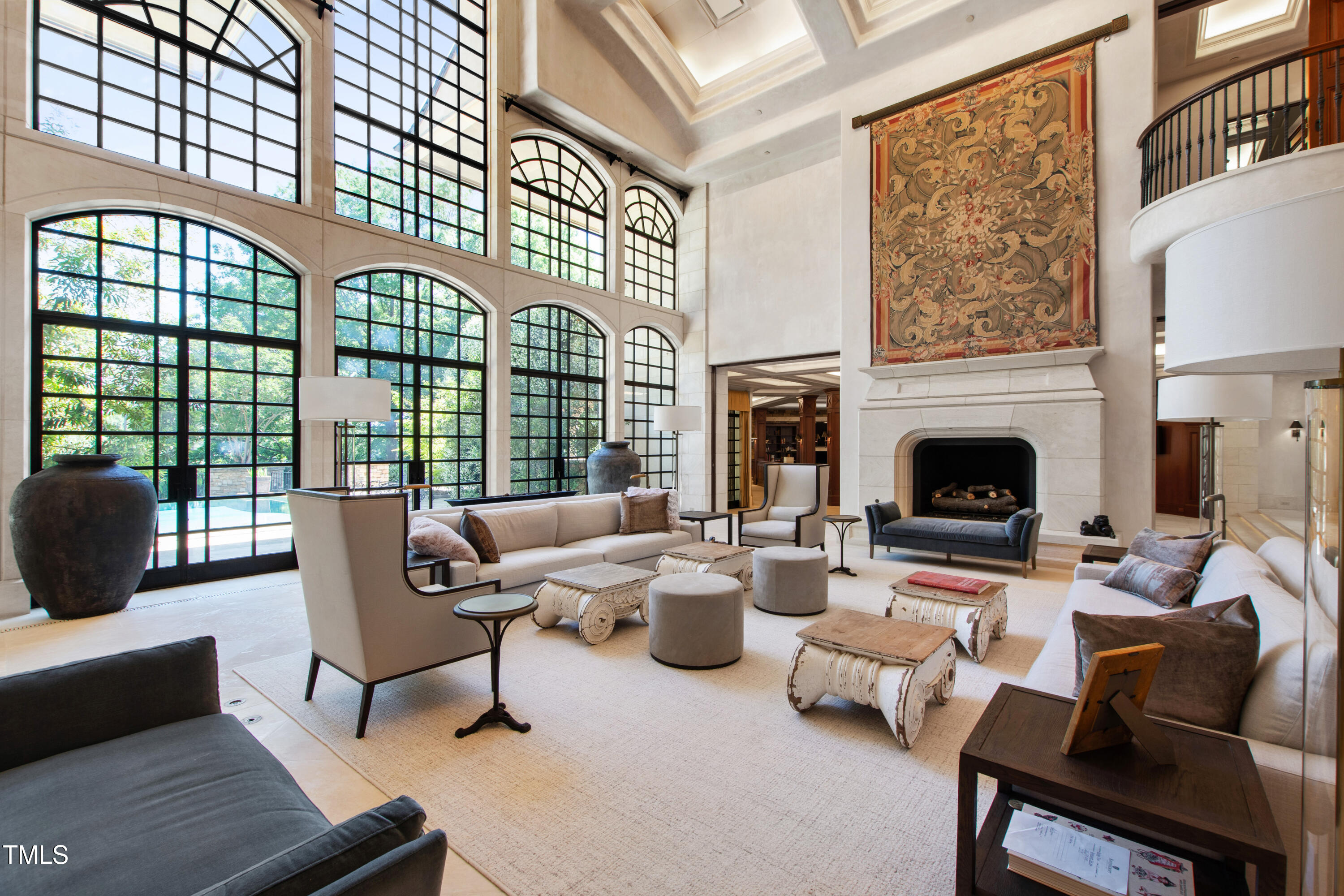 6510 New Market Way Raleigh, NC 27615 - Photo 15 of 95 a living room with furniture fireplace and a flat screen tv
