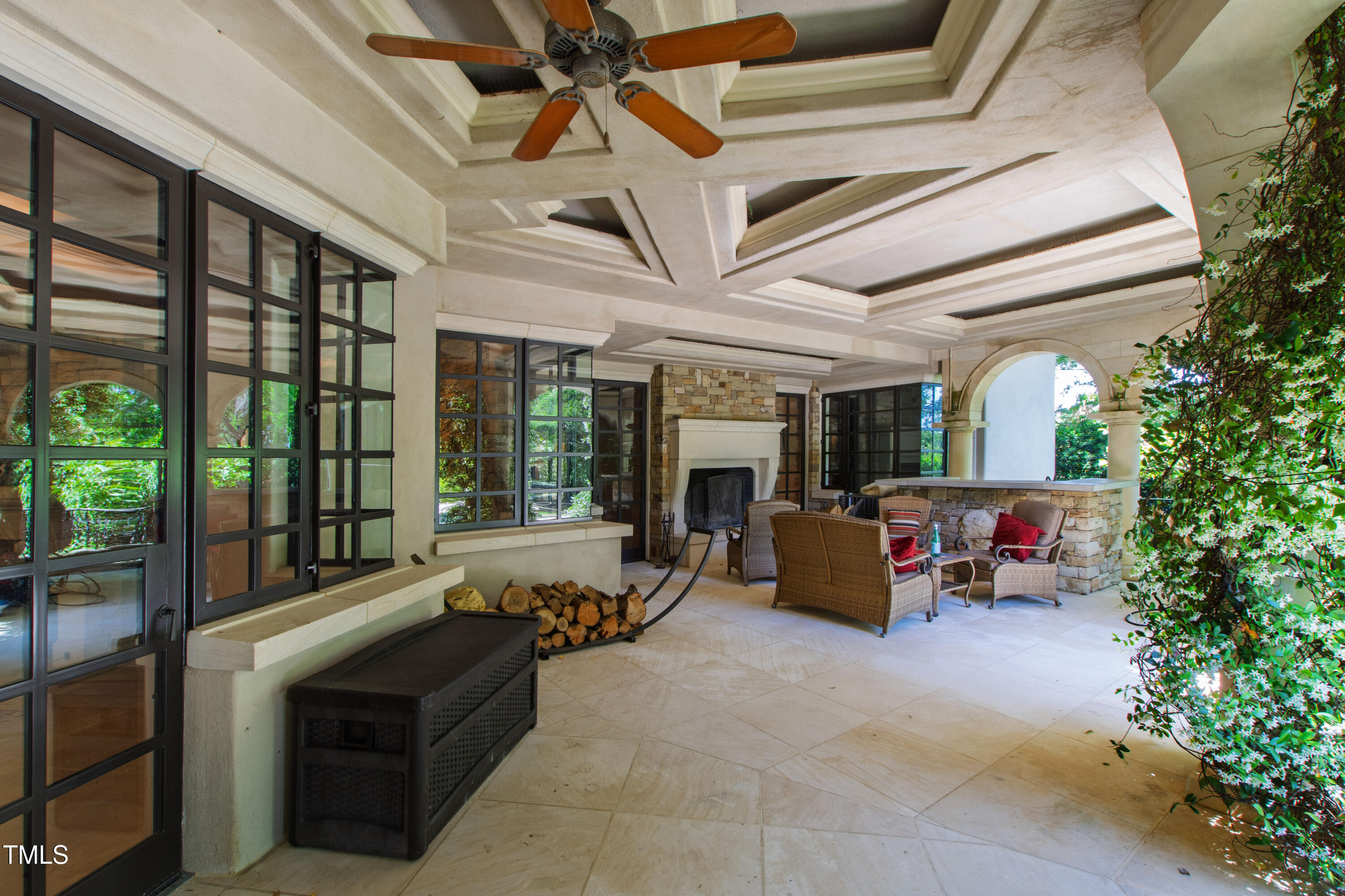 6510 New Market Way Raleigh, NC 27615 - Photo 85 of 95 a backyard of a house with fire pit and outdoor seating