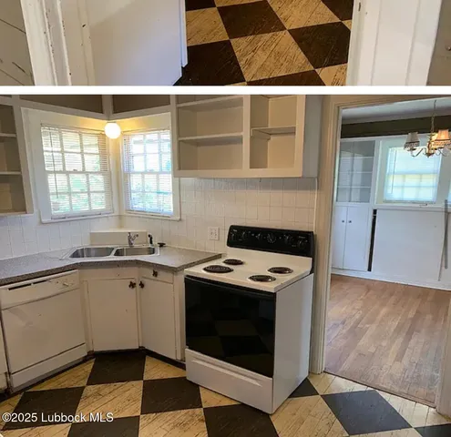 a kitchen with a stove and a sink