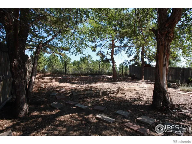 a view of backyard with green space