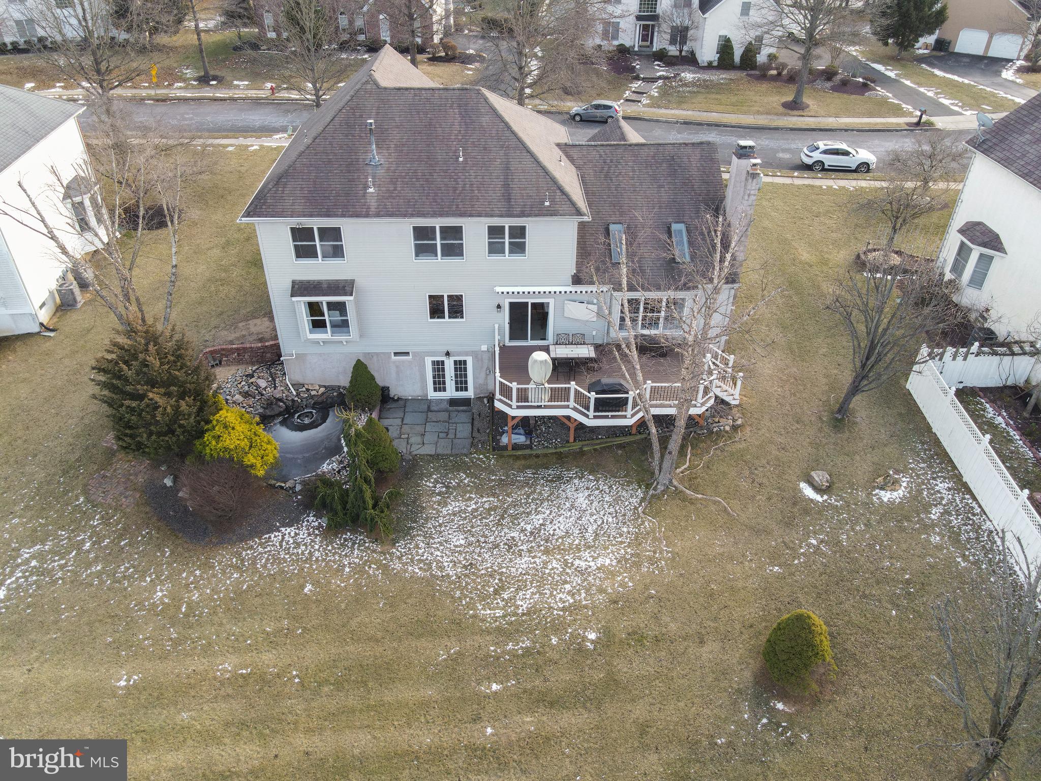 131 Hope Road Holland, PA 18966 - Photo 49 of 55 an aerial view of a house with swimming pool and sitting area