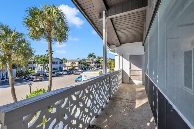 a view of city from a balcony
