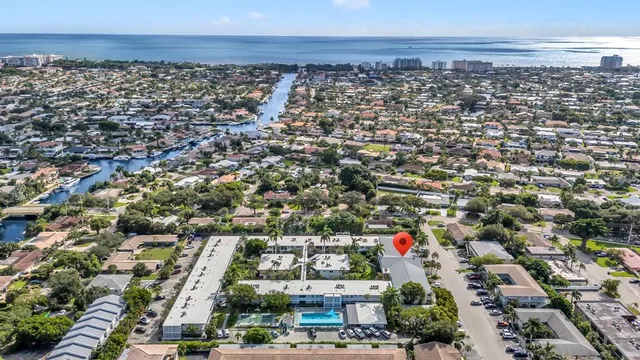 an aerial view of a city