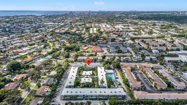 an aerial view of multiple house