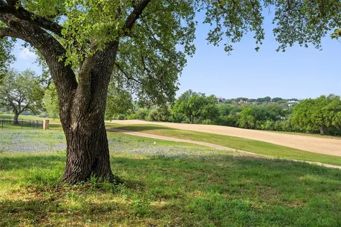 a view of a green field with clear sky