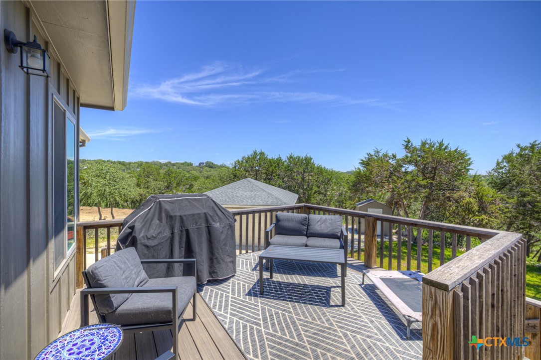 305 Lake Crest Spring Branch, TX 78070 - Photo 32 of 38 a view of balcony with furniture and city view