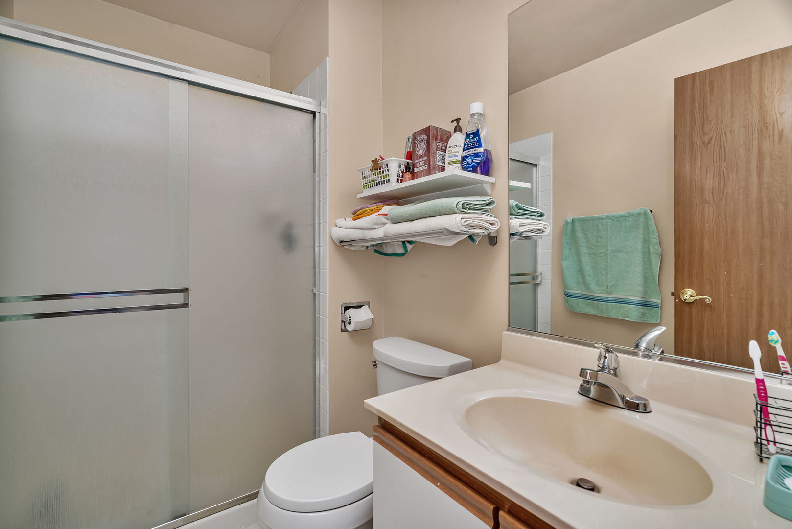 2750 Shelly Lane Aurora, IL 60504 - Photo 16 of 32 a bathroom with a sink a mirror and a toilet