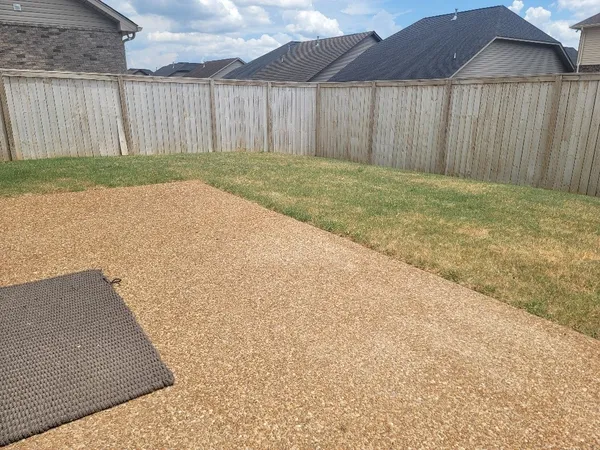 a backyard of a house