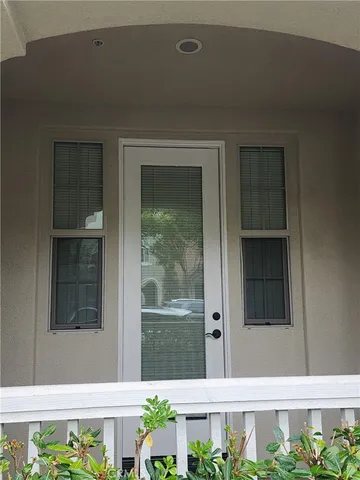 front view of a brick house