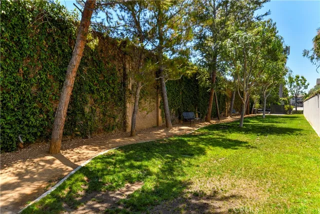 a view of backyard with green space