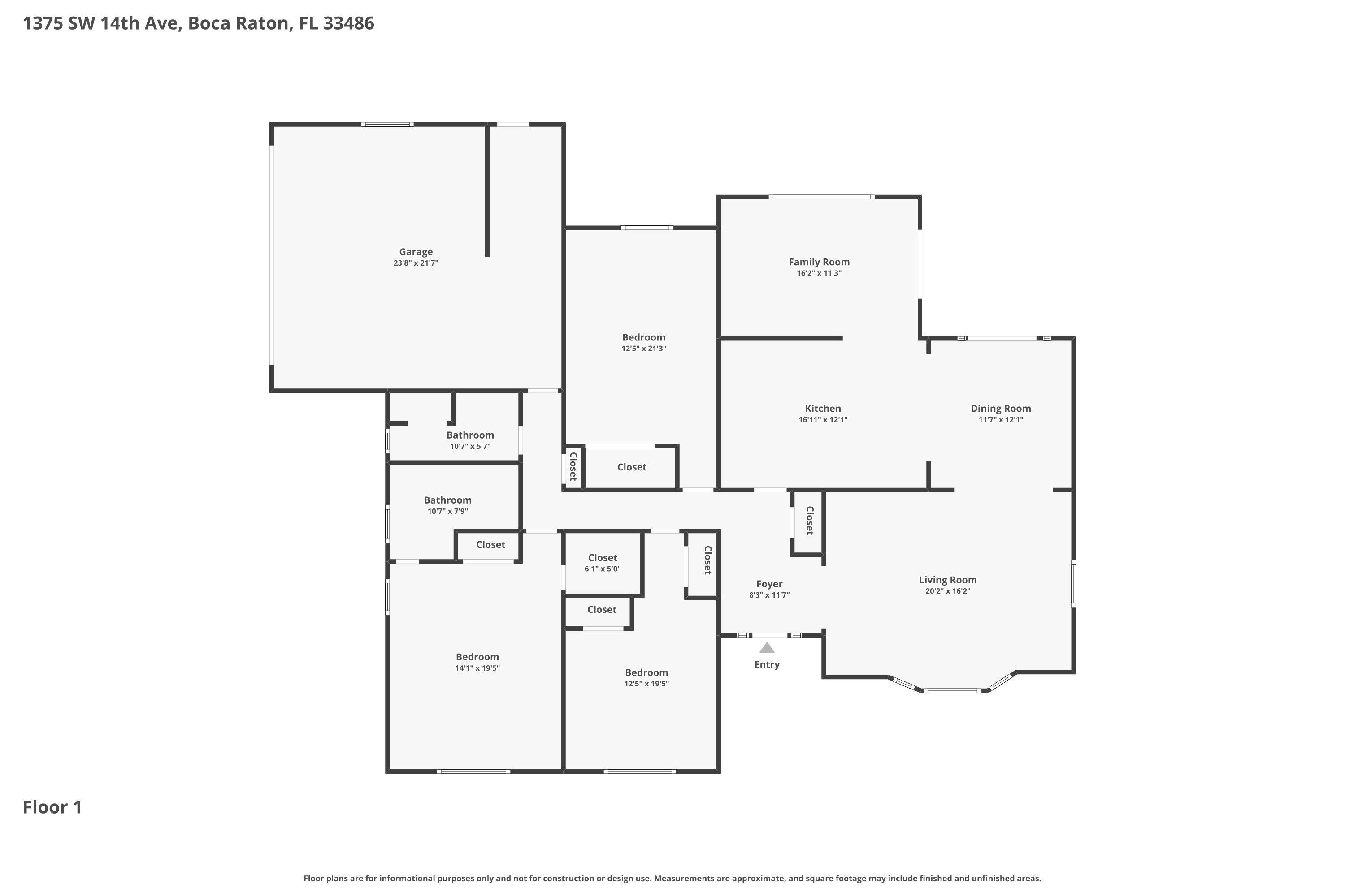 1375 Southwest 14th Avenue Boca Raton, FL 33486 - Photo 52 of 52 Floor Plan
