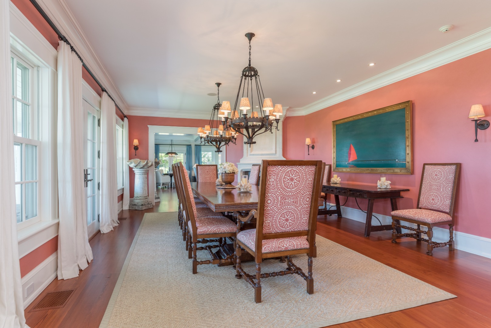 20 Berkeley Avenue Nantucket, MA 02554 - Photo 13 of 30 a view of a dining room with furniture window and wooden floor