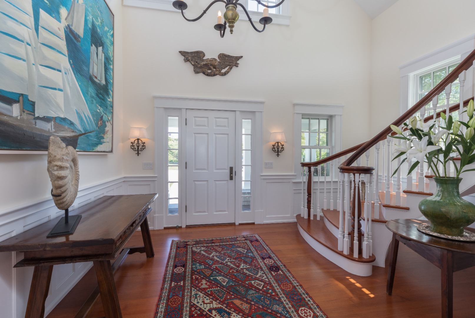 20 Berkeley Avenue Nantucket, MA 02554 - Photo 14 of 30 a view of a hallway with furniture and wooden floor
