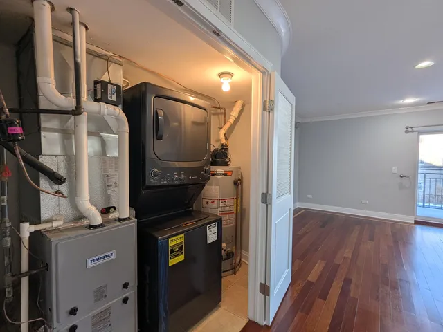 a view of storage and utility room