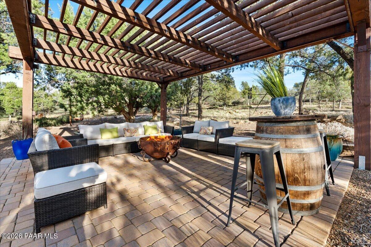 5175 West Almosta Ranch Road Prescott, AZ 86305 - Photo 48 of 72 48-Raised Patio_Fire Pit