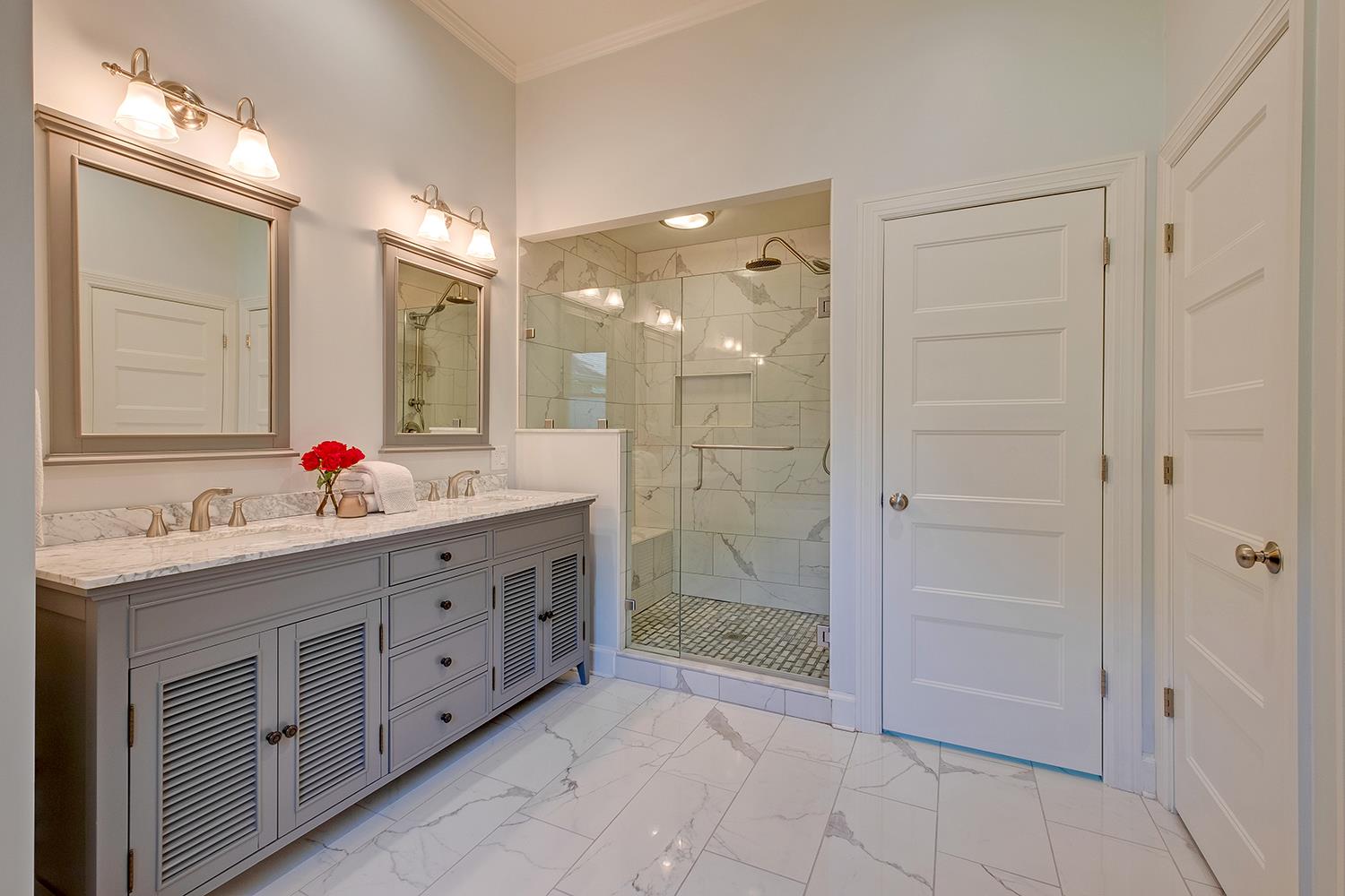 104 Alton Road Nashville, TN 37205 - Photo 20 of 30 Gorgeous, updated master bath with double vanities, tile shower