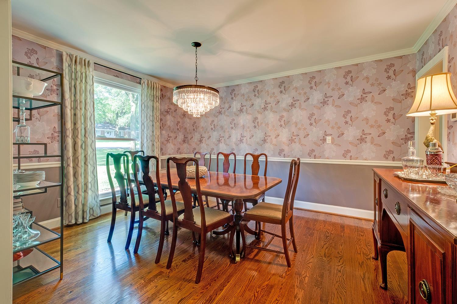 104 Alton Road Nashville, TN 37205 - Photo 10 of 30 Formal dining room with wallpaper and crown molding