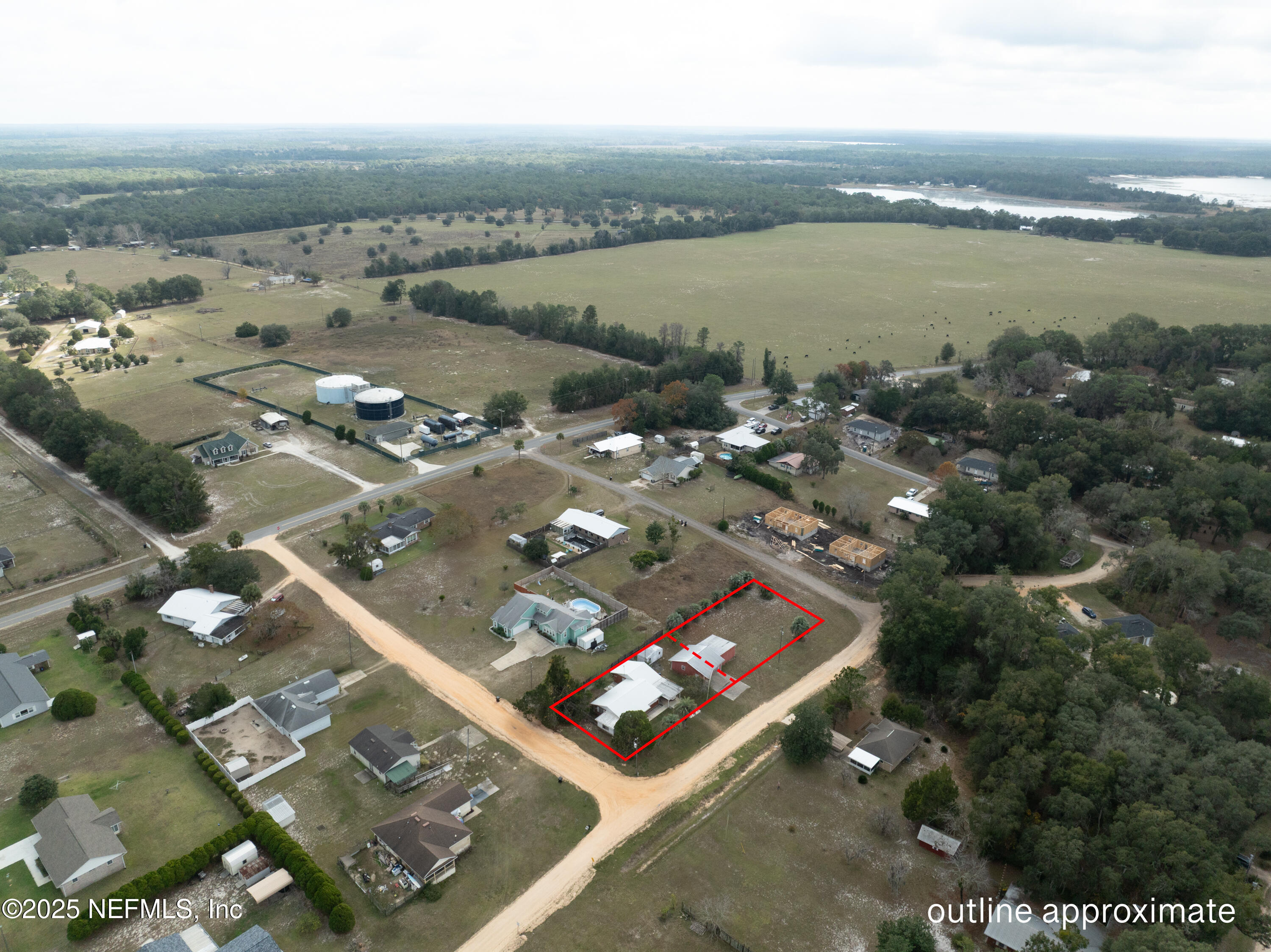 6276 Magnolia Street Keystone Heights, FL 32656 - Photo 45 of 45 an aerial view of a city with ocean view in back