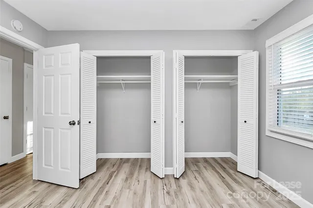 a view of wooden floor in an empty room
