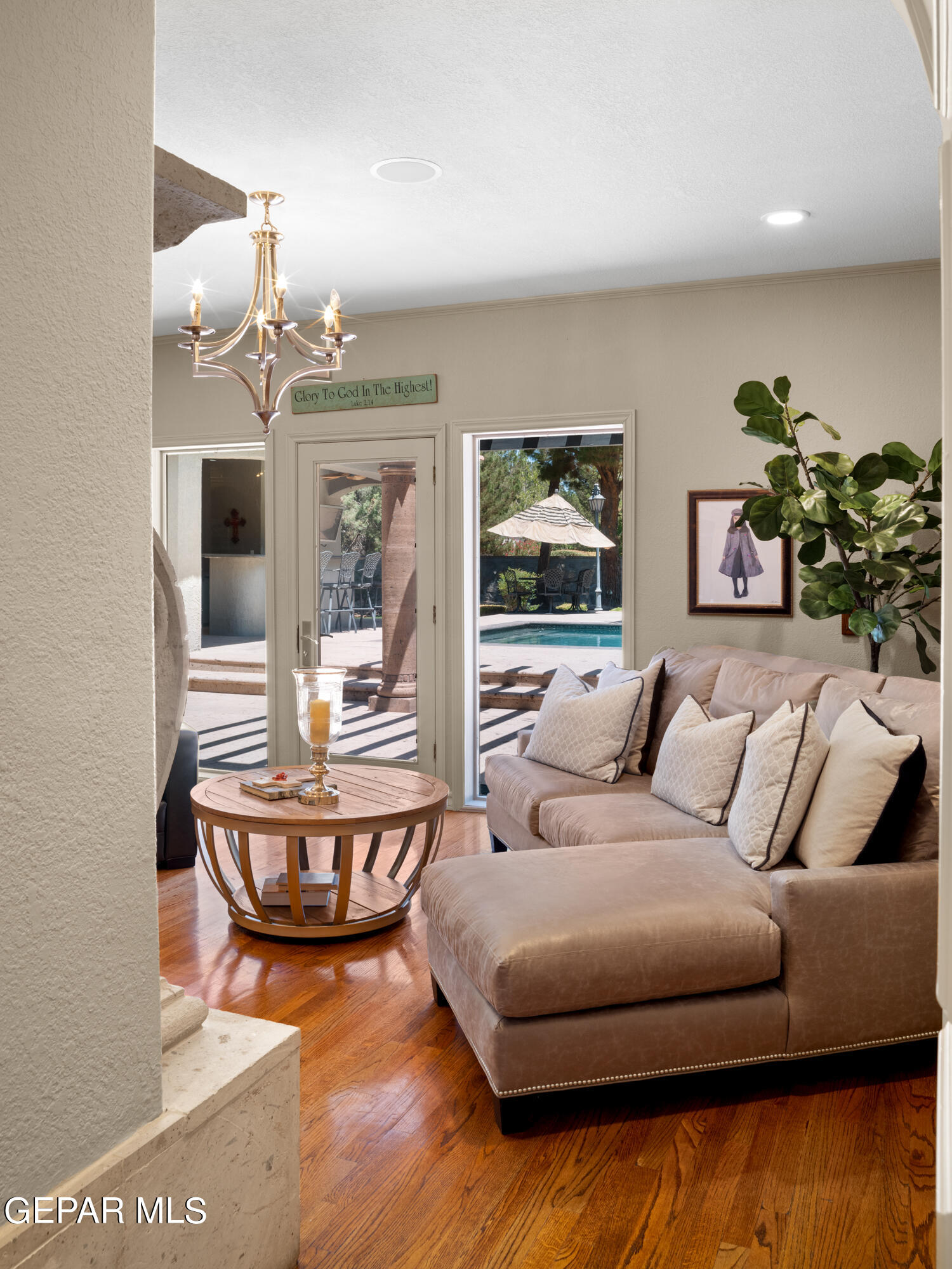 813 Rosinante Road El Paso, TX 79922 - Photo 23 of 67 a living room with furniture and a fireplace