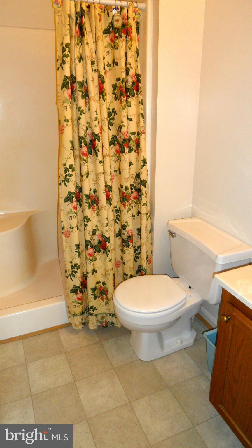 1209 Hilltop Road Curtis Bay, MD 21226 - Photo 14 of 24 a white toilet sitting next to a shower curtain