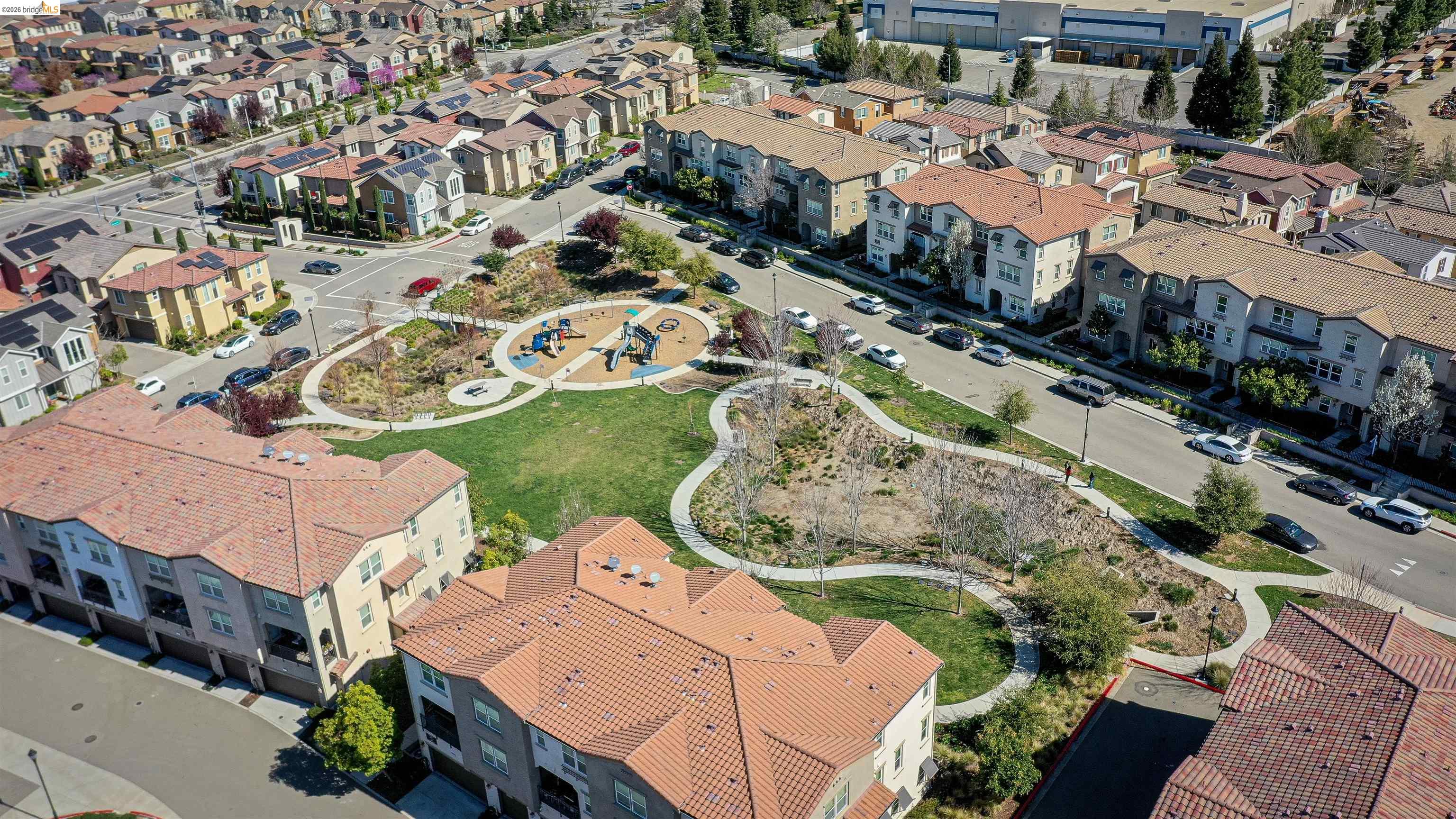 1280 Gusty Loop, Unit 4 Livermore, CA 94550 - Photo 36 of 40 an aerial view of a city with lots of residential buildings
