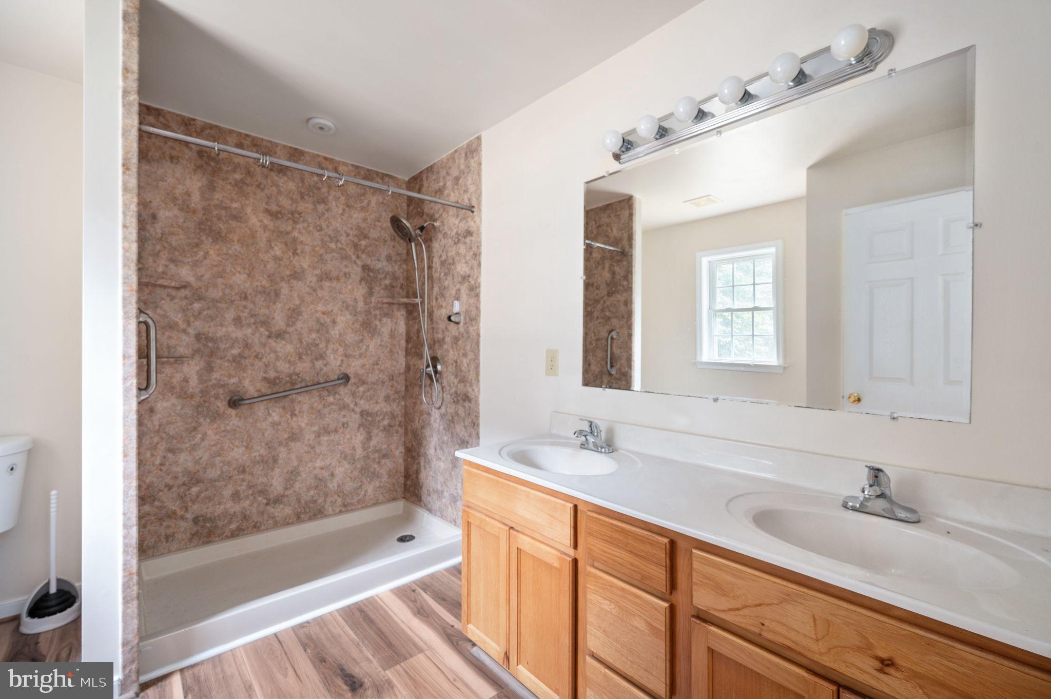 1822 Copper Line Road Bumpass, VA 23024 - Photo 39 of 65 a bathroom with a double vanity sink mirror double and bathtub