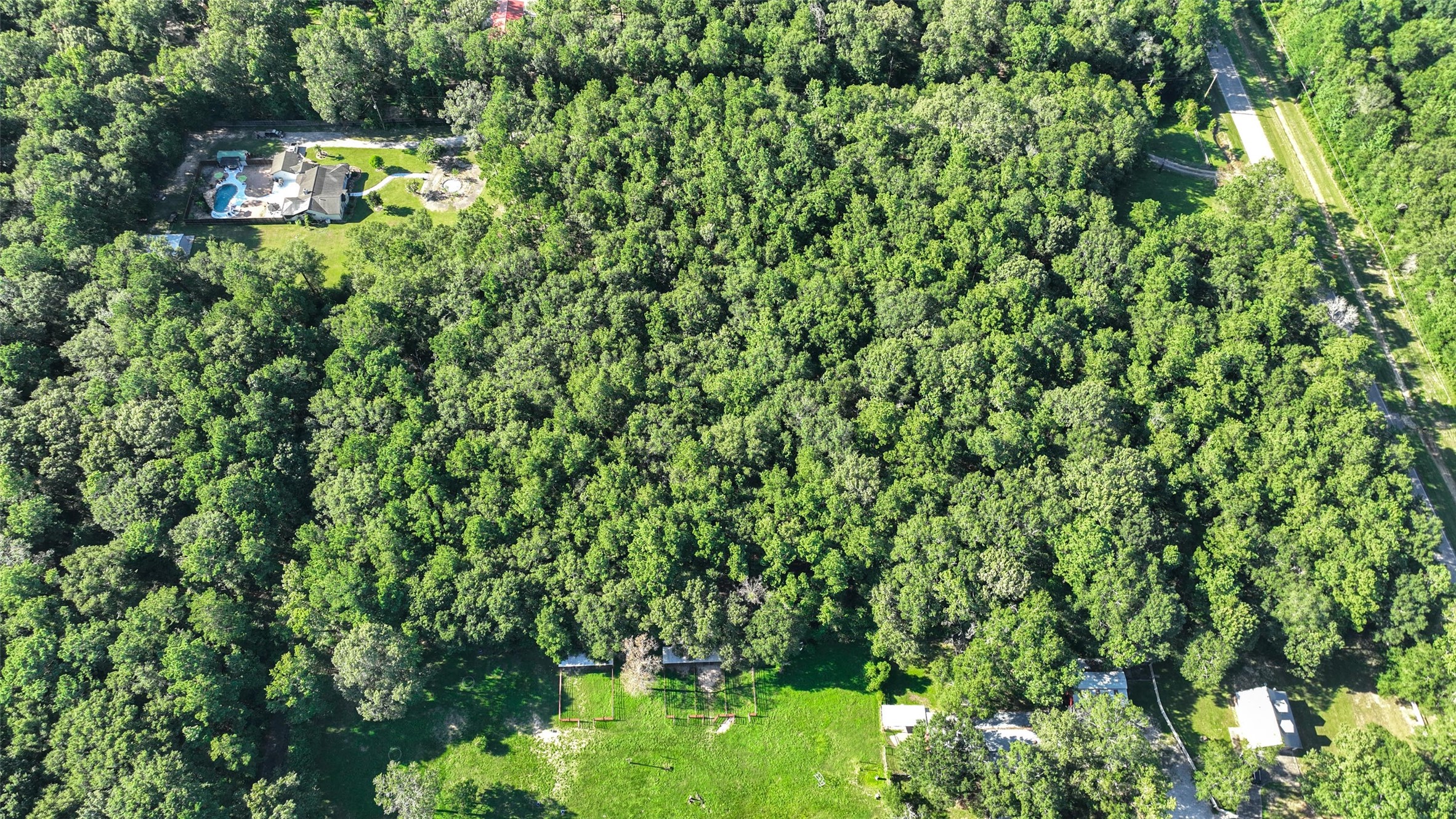 29811 Huffman Cleveland Road Huffman, TX 77336 - Photo 20 of 20 a backyard of a house with lots of green space