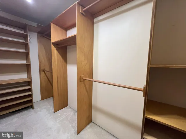a view of closet area